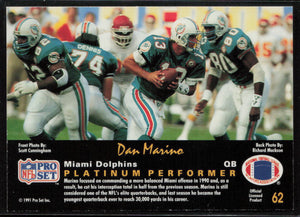 1991 Pro Set Platinum #62 Dan Marino