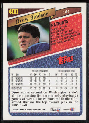 1993 Topps #400 Drew Bledsoe