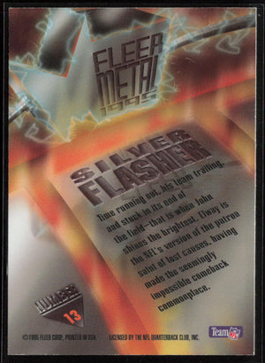 1995 Fleer Metal #13 John Elway Silver Flashers