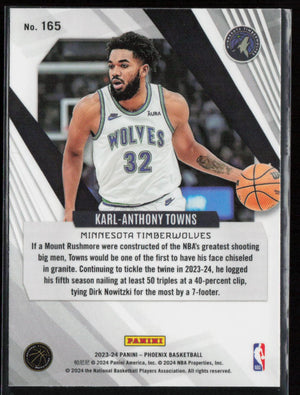 2023-24 Phoenix Basketball #165 Karl Anthony-Towns Teal Velocity