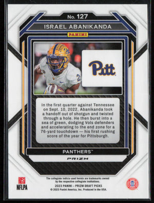 2023 Prizm Draft Picks #127 Israel Abanikanda Red Ice