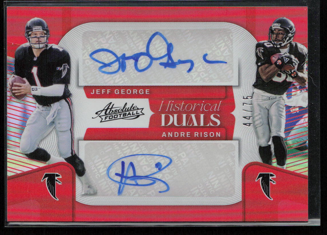 2022 Absolute #HD-ATL Jeff George/Andre Rison Historical Duals Auto /75