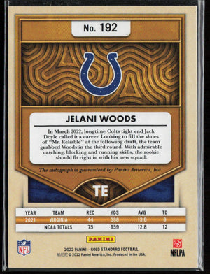 Gold Standard #192 Jelani Woods /49 Auto