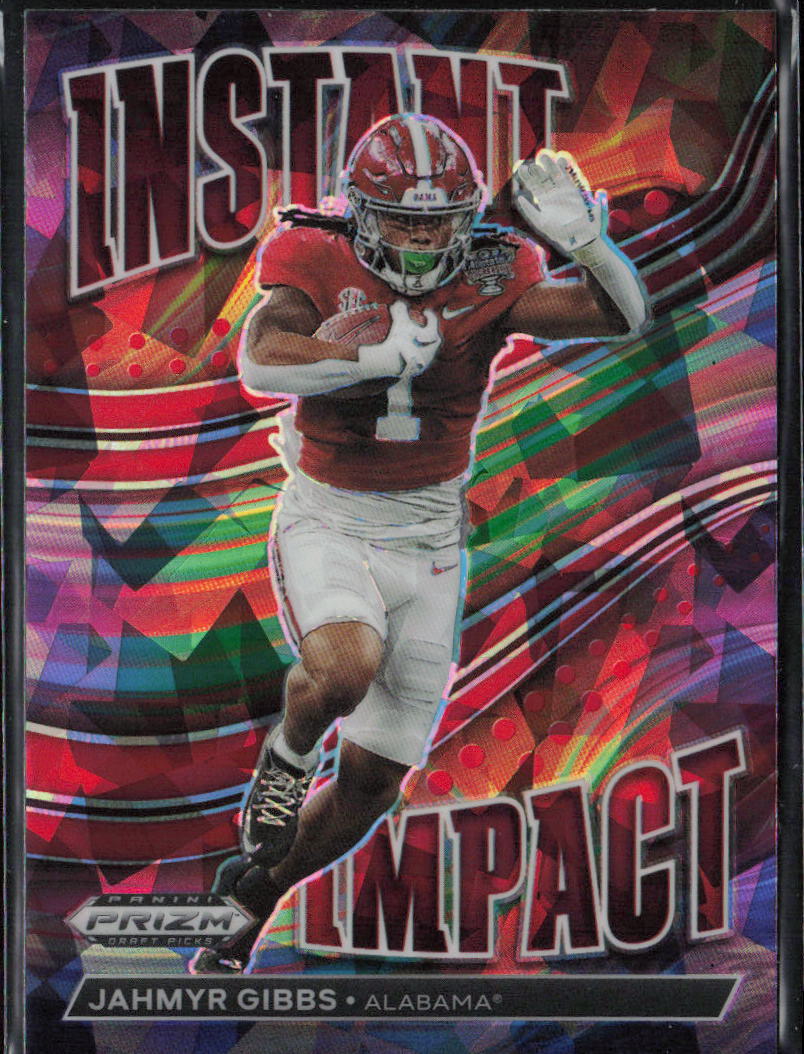 2023 Panini Prizm Draft Picks #11-18 Jahmyr Gibbs Instant Impact Cracked Ice