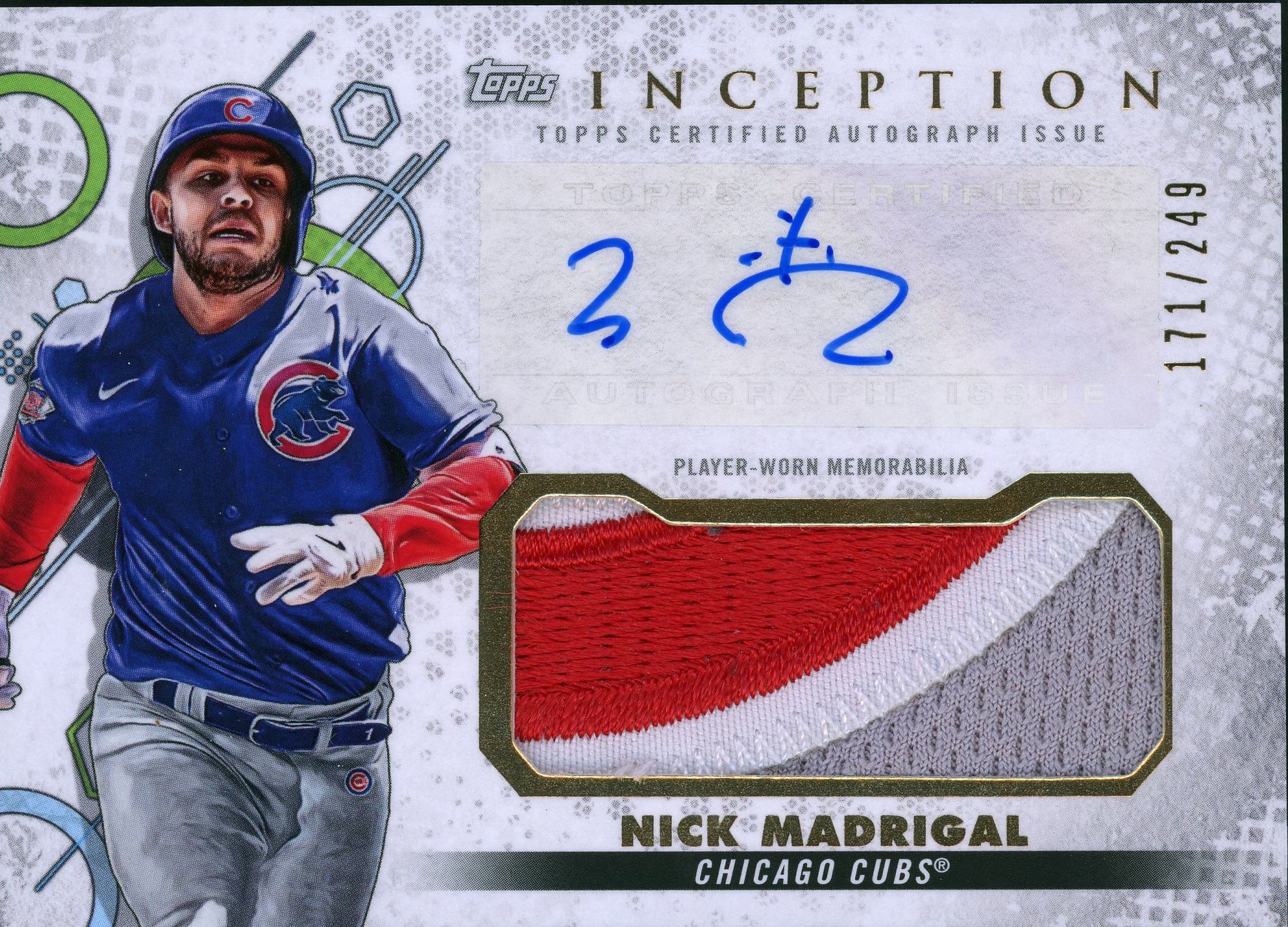 Topps Inception # Nick Madrigal Inception Patch Auto /249