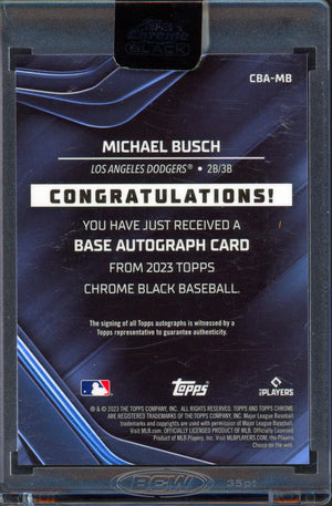 Topps Chrome Black #CBA-MB Micheal Busch Auto