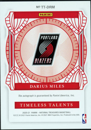 National Treasures #TT-DRM Darius Mills Timeless Treasures 5/5