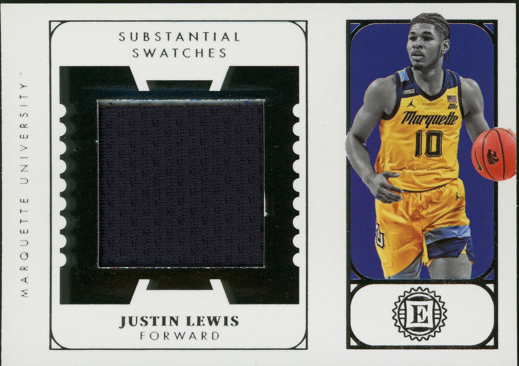 2022 Encased Draft #ES-LEW Justin Lewis Substantial Swatches