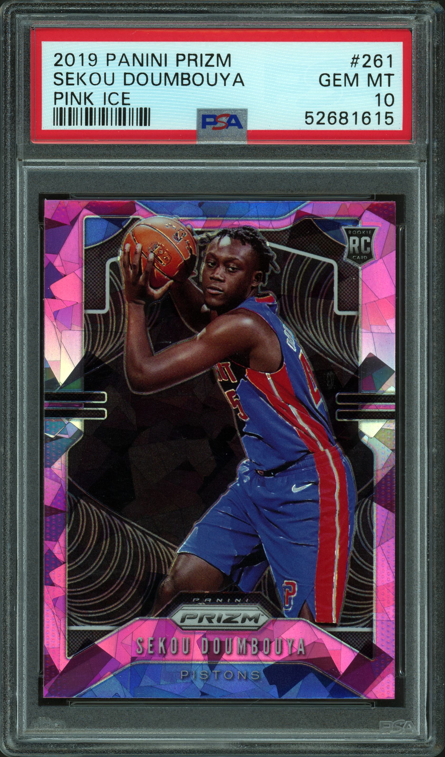 2019 Panini Prizm #261 Sekou Doumbouya Pink Ice PSA 10 #/10