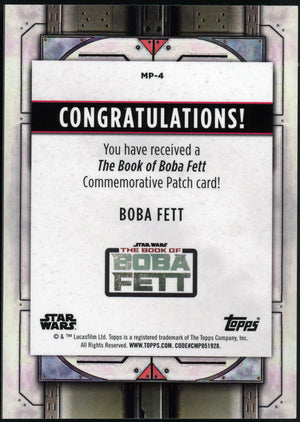 Star Wars #MP-4 Boba Fett Commemorative Patch