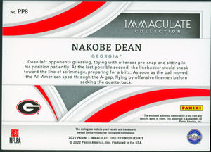 Immaculate #PP8 Nakobe Dean Auto /99