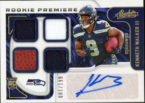 Absolute Football #218 Kenneth Walker Rookie Premiere RPA /199