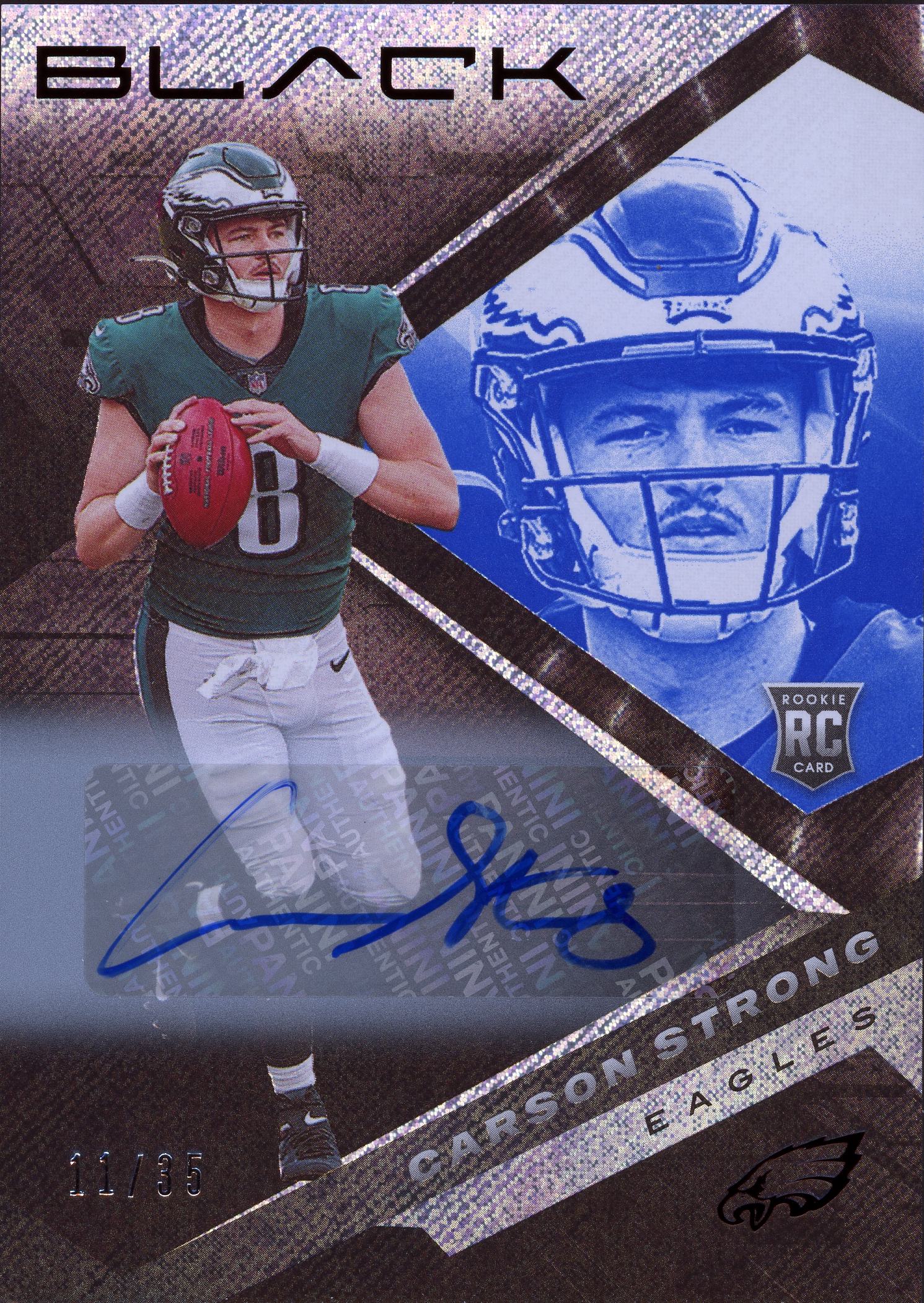 Panini Black #142 Carson Strong Auto /35