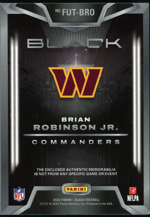 Black #FUT-BRO Brian Robinson Jr Futuristic 3 Color Patch /25