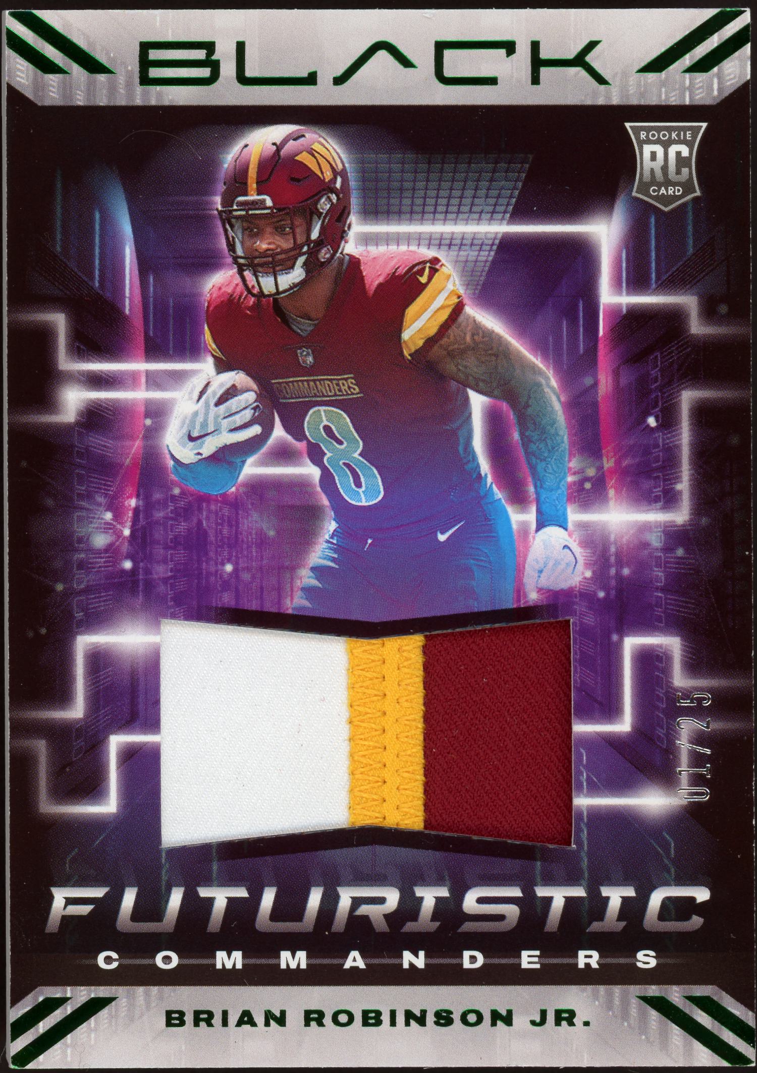 Black #FUT-BRO Brian Robinson Jr Futuristic 3 Color Patch /25