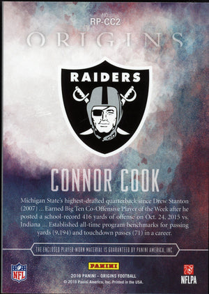 Origins #RP-CC2 Connor Cook Rookie Patch /125