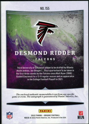 2022 Panini Origins #155 Desmond Ridder RPA /75