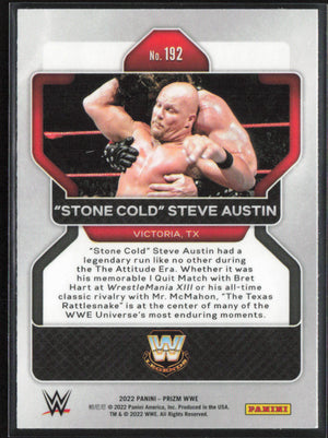 2022 Panini Prizm WWE #192 "Stone Cold" Steve Austin