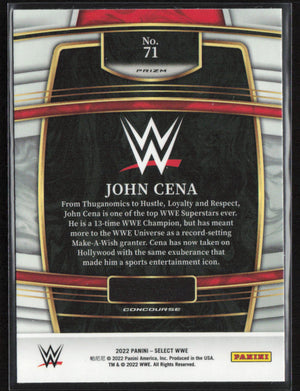 2022 Panini Select WWE #71 John Cena Red and Blue Prizms