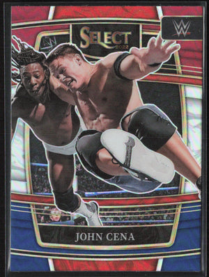 2022 Panini Select WWE #71 John Cena Red and Blue Prizms