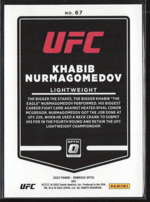 2022 Donruss Optic UFC #67 Khabib Nurmagomedov Holo