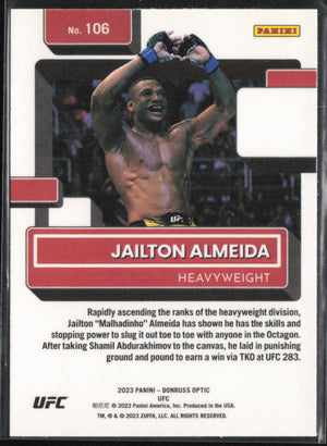 2023 Donruss Optic UFC #106 Jailton Almeida