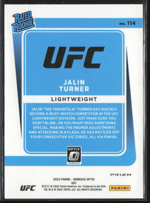 2022 Donruss Optic UFC #114 Jalin Turner Holo