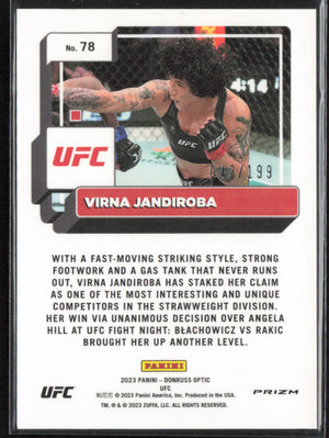 2023 Donruss Optic UFC #78 Virna Janiroba Red /199