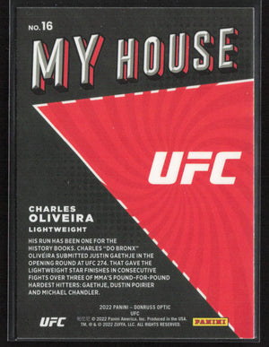 2022 Donruss Optic UFC #16 Charles Oliveira My House