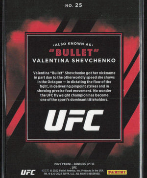 2022 Donruss Optic UFC #25 Valentina Shevchenko Also Known As