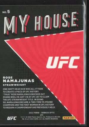 2022 Donruss Optic UFC #5 Rose Namajunas My House