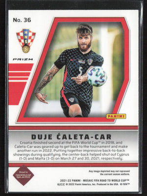 2021-22 Panini Mosaic Road to FIFA World Cup #36 Duje Caleta-Car Mosaic