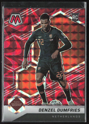 2021-22 Panini Mosaic Road to FIFA World Cup #171 Denzel Dumfries Reactive Red