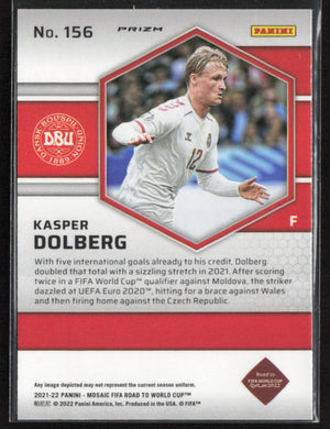 2021-22 Panini Mosaic Road to FIFA World Cup #12 Kasper Dolberg Reactive Red