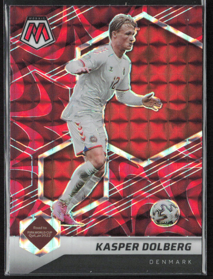 2021-22 Panini Mosaic Road to FIFA World Cup #12 Kasper Dolberg Reactive Red