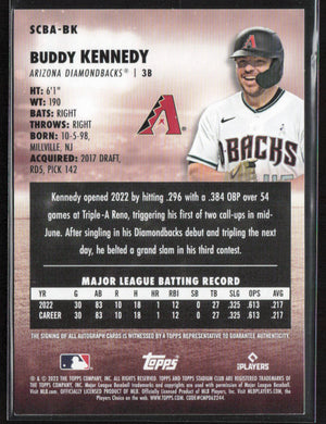 2023 Stadium Club #SCBA-BK Buddy Kennedy Autographs Black Foil