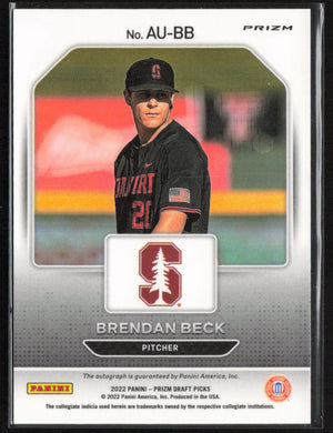 Prizm #AU-BB Brendan Beck Auto