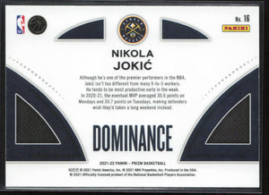 2021-22 Panini Prizm #16 Nikola Jokic Dominance