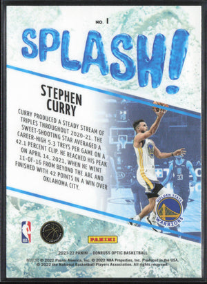 2021-22 Donruss Optic #1 Stephen Curry Splash!