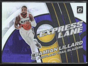 2021-22 Donruss Optic #2 Damian Lillard Express Lane Purple