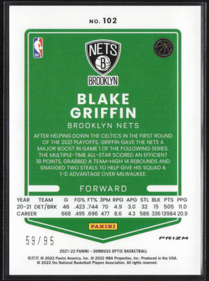 2021-22 Donruss Optic #102 Blake Griffin /95