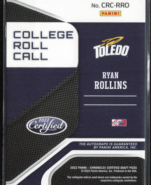 2022 Certified #CRC-RRO Ryan Rollins