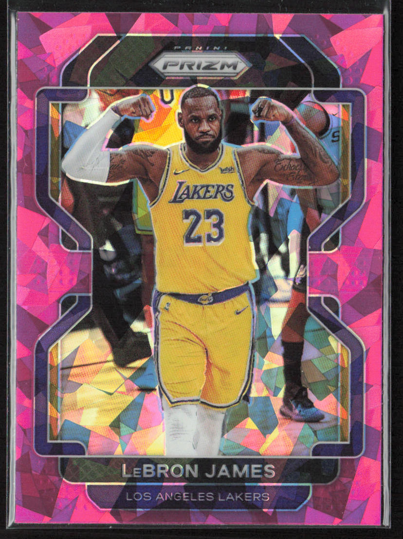 2021-22 Prizm #91 Lebron James Pink Cracked Ice