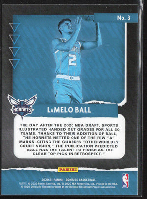 2020-21 Donruss #3 LaMelo Ball Great X-Pectations