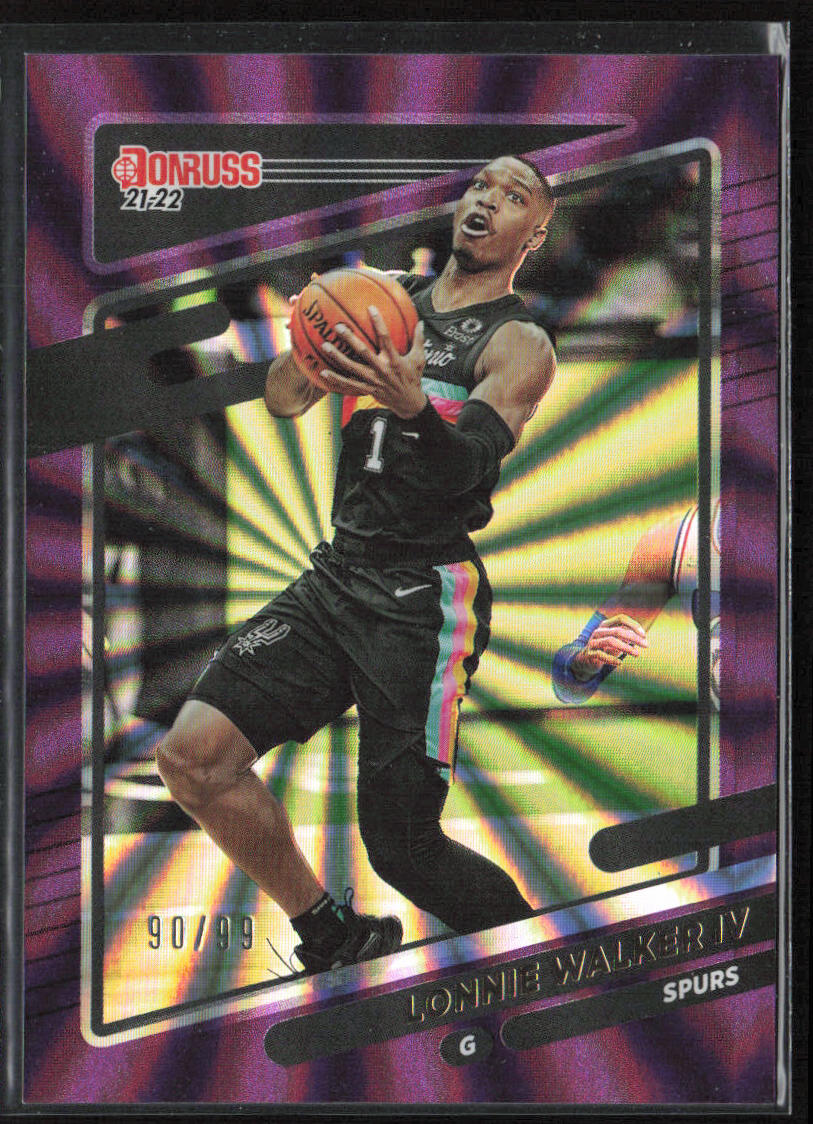 2021-22 Donruss #25 Lonnie Walker IV Holo Purple Laser #/99