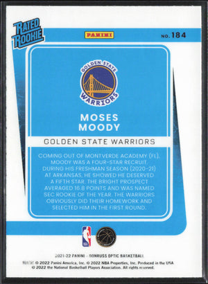 2021-22 Donruss Optic #184 Moses Moody