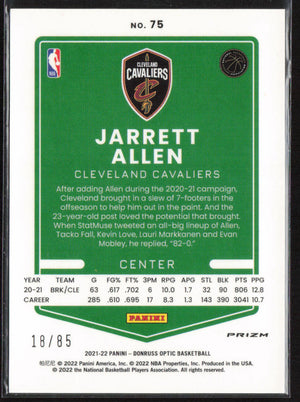 2021-22 Donruss Optic #75 Jarrett Allen Fast Break Red #/85