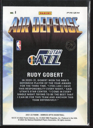 2021-22 Donruss Optic #1 Rudy Gobert Air Defense Holo