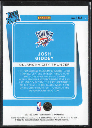 2021-22 Donruss Optic #152 Josh Giddey