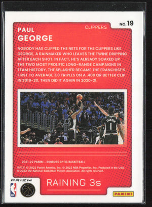 2021-22 Donruss Optic #19 Paul George